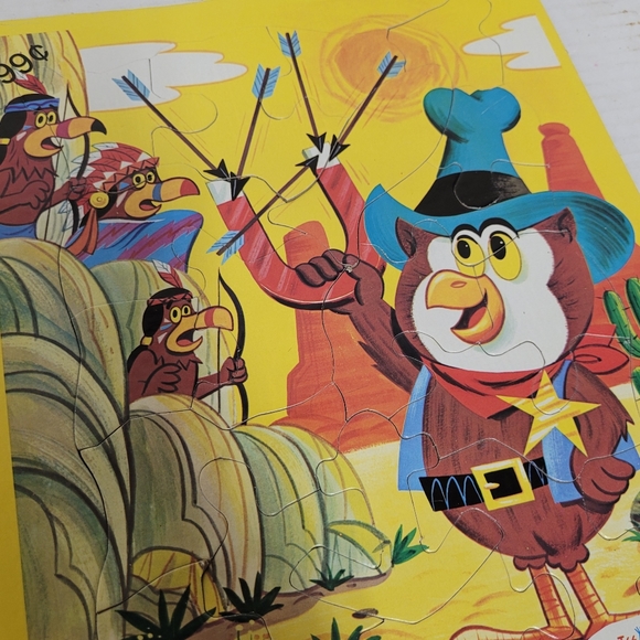 1989 VTG! 3pc Puzzle Rudolph Reindeer, Tee Pee Toys, Golden Jessup Paper Box - Picture 8 of 12